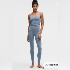 Lululemon Athletica Blue Leggings Chambray Align 28 inch length